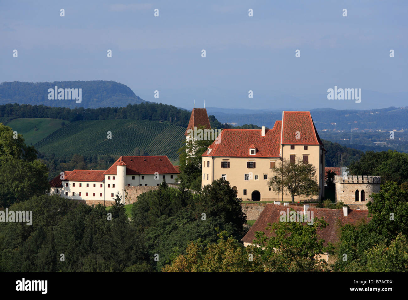 Schloss Seggau bei Leibnitz, Steiermark, Österreich, Europa Stockfoto