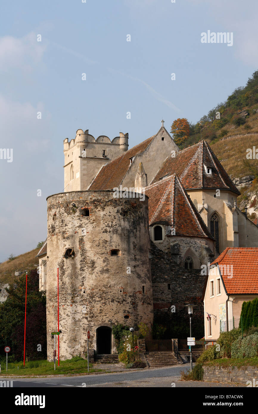 Wehrkirche St. Michael, Defensive Kirche, in der Nähe von Weissenkirchen in der Wachau, Waldviertel, Wald-Viertel, Niederösterreich, Aust Stockfoto