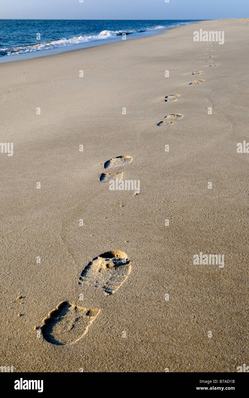 Spuren im Sand, westlichen Strand der Insel Sylt, Schleswig-Holstein, Deutschland, Europa Stockfoto