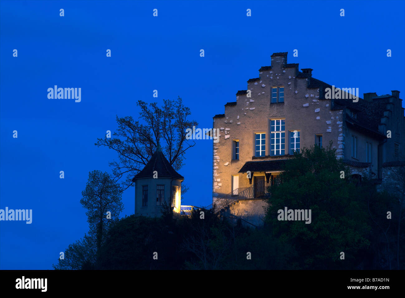 In der Nähe von Lauffen Burg, Rheinfall, Rheinfall, Neuhausen am Rheinfall, Kanton Schaffenhausen, Schweiz, Europa Stockfoto