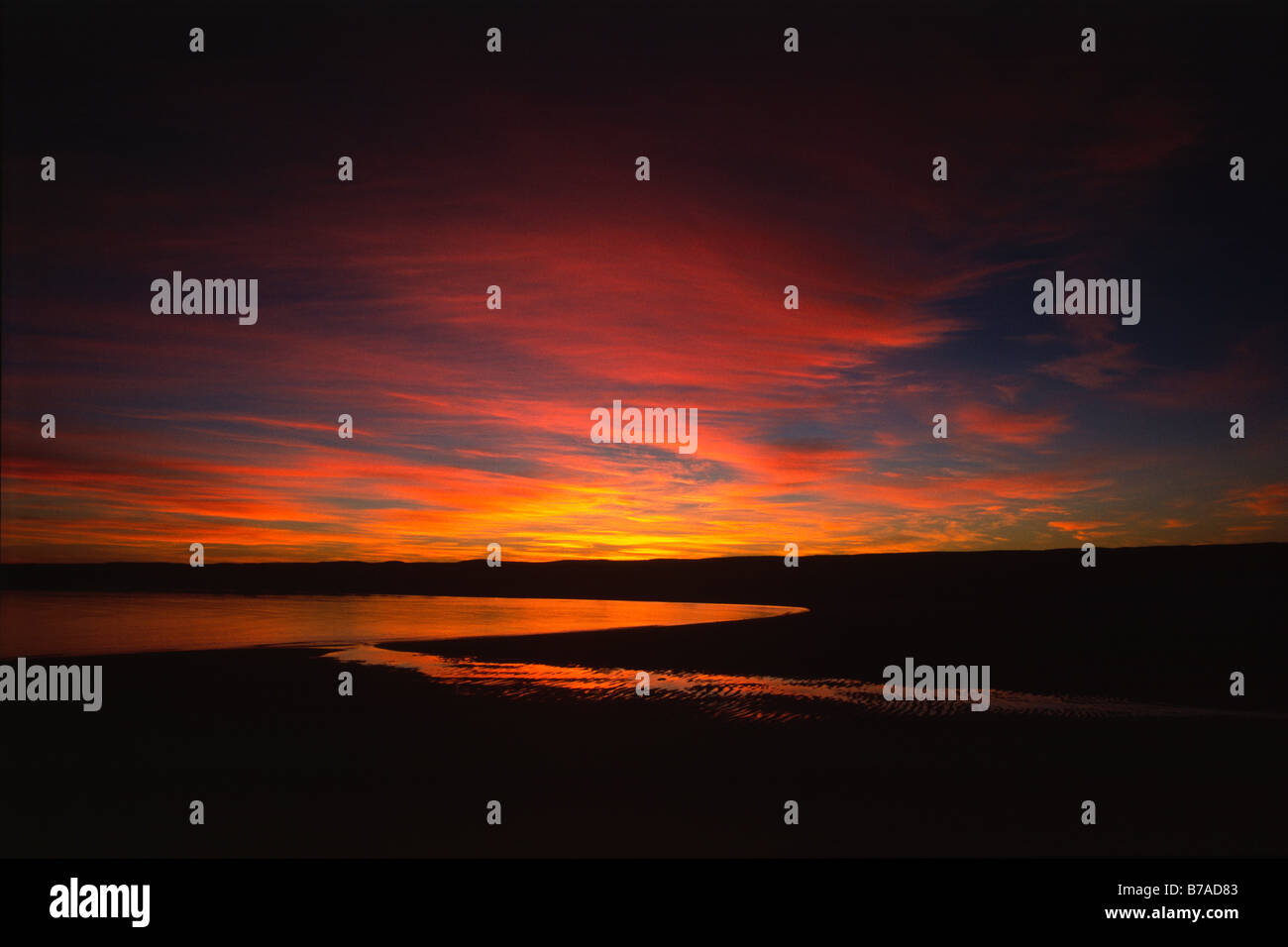 Sonnenuntergang in Cape Range National Park, Western Australia, Australien Stockfoto