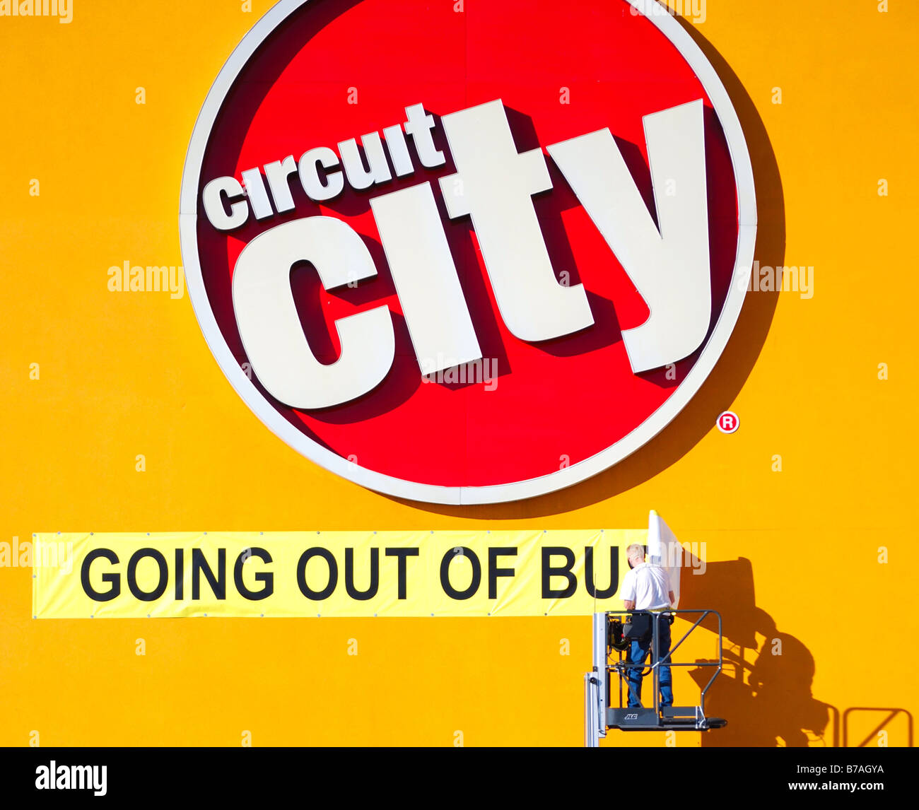 Circuit City Store going out of Business Zeichen (Beschilderung) Stockfoto