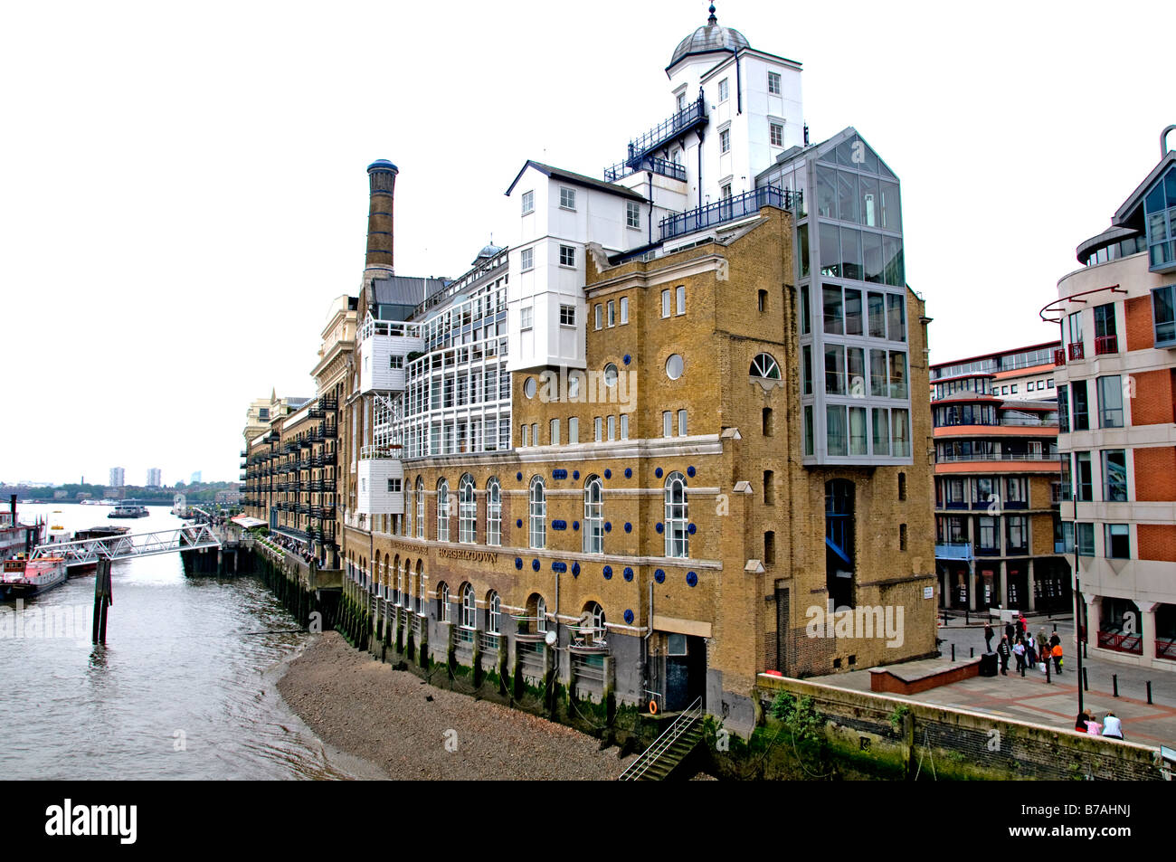 Butlers Wharf wurde 1871-73 als Schifffahrtswharf und Lagerhaus-Komplex erbaut Stockfoto