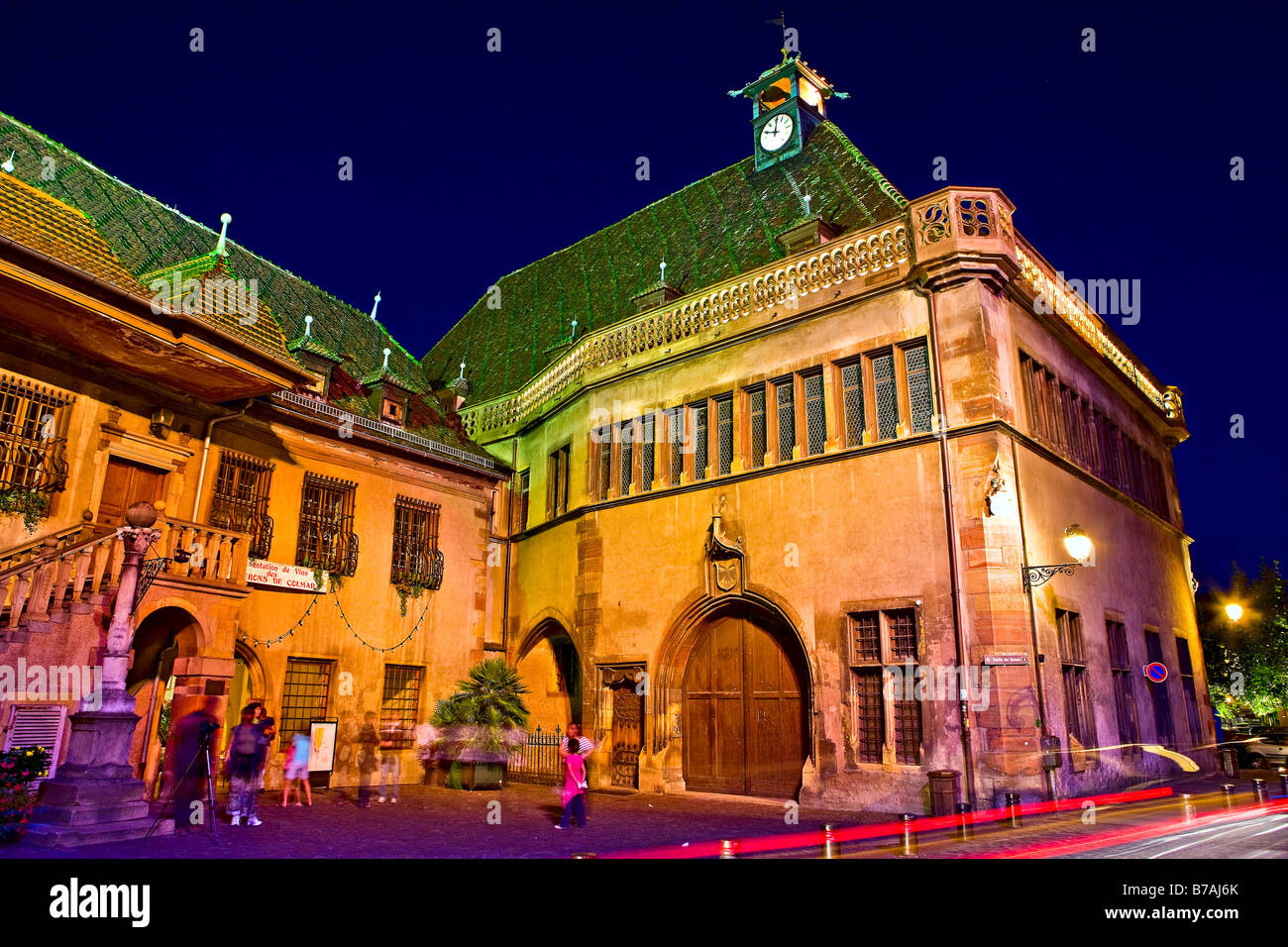 Twilight-Abscheidung bei Colmar Frankreich Elsass Europe Stockfoto