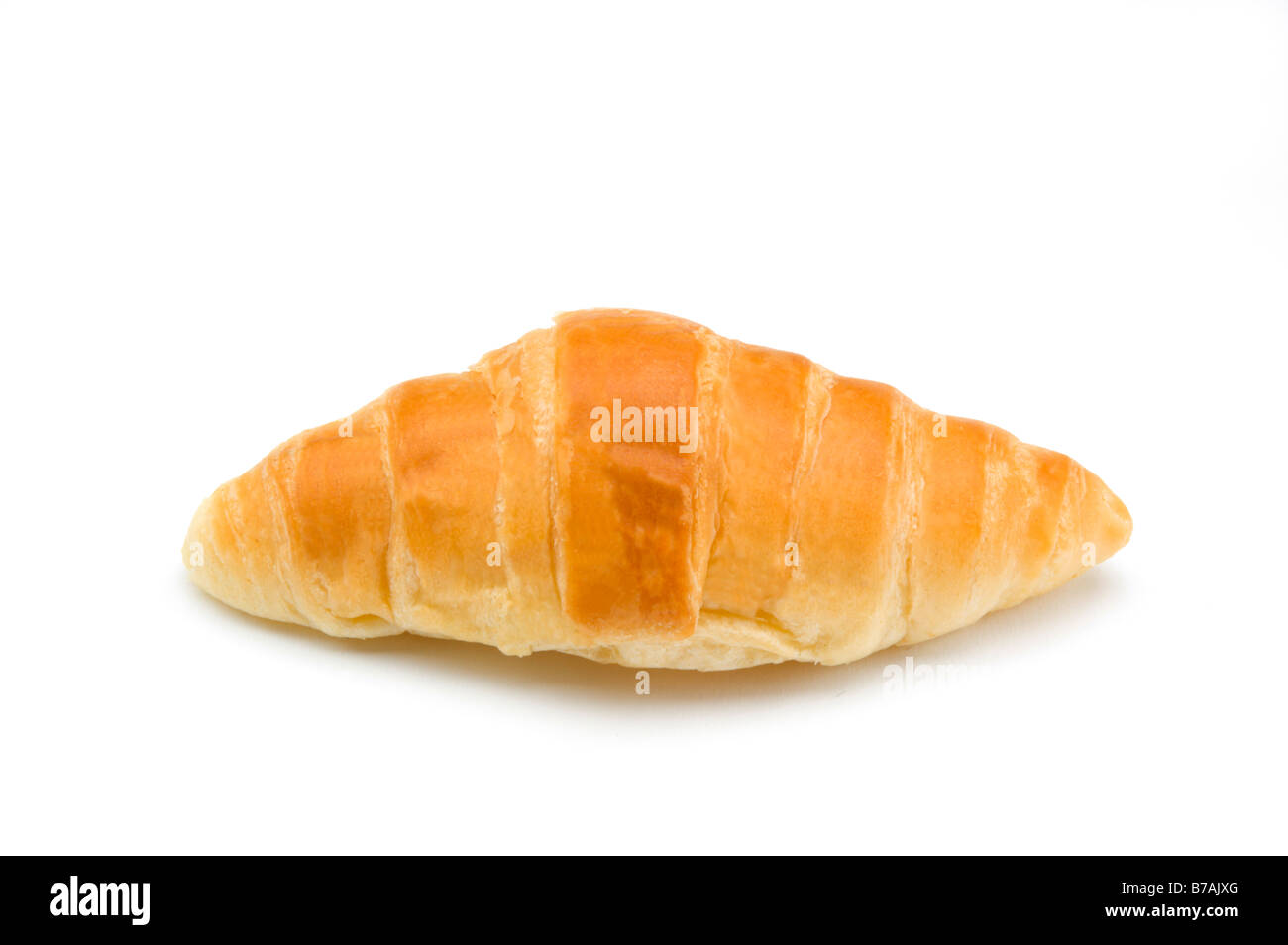 Croissant auf weiß Stockfoto