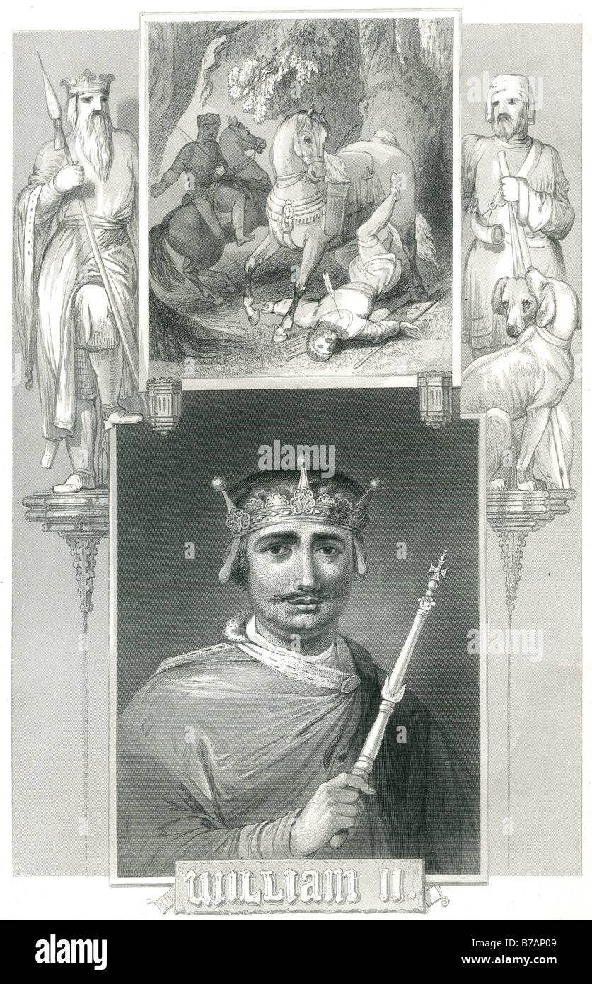 Wilhelm II. (c. 1056-2 August 1100), der dritte Sohn von William I von England (William der Eroberer), war König von England Stockfoto