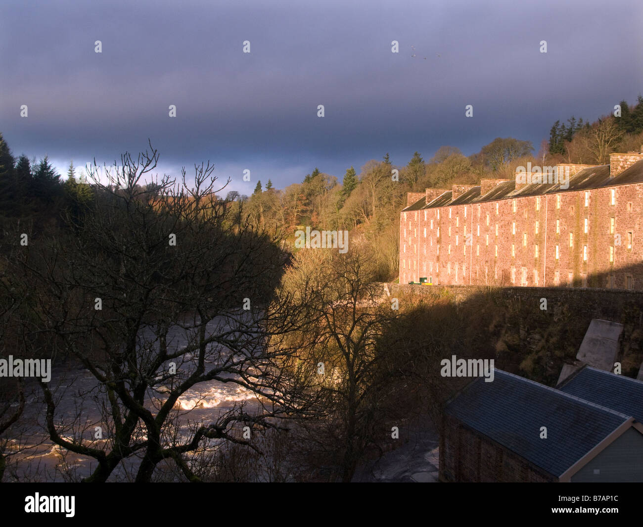 New Lanark Welterbe-Aufstellungsort Stockfoto