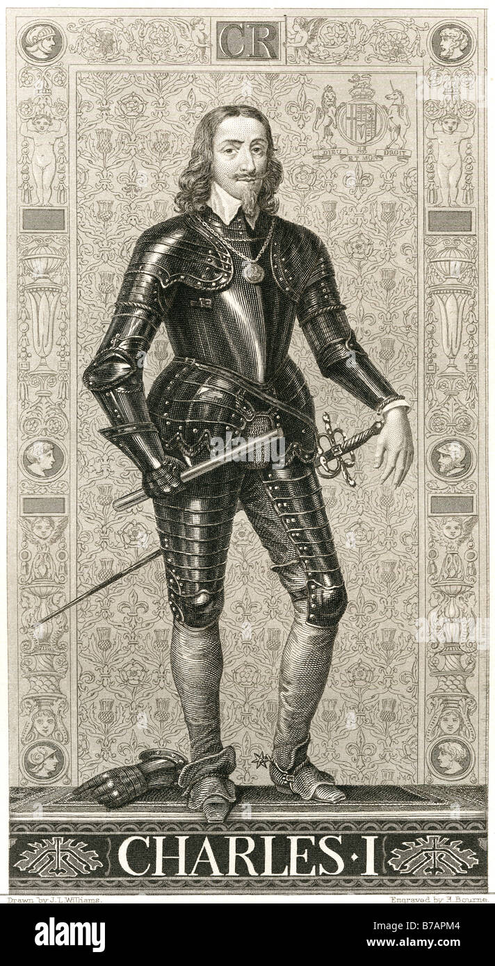 Charles war ich (19 November 1600 – 30. Januar 1649) König von England, Schottland und Irland vom 27. März 1625 bis zu seiner Hinrichtung. Stockfoto