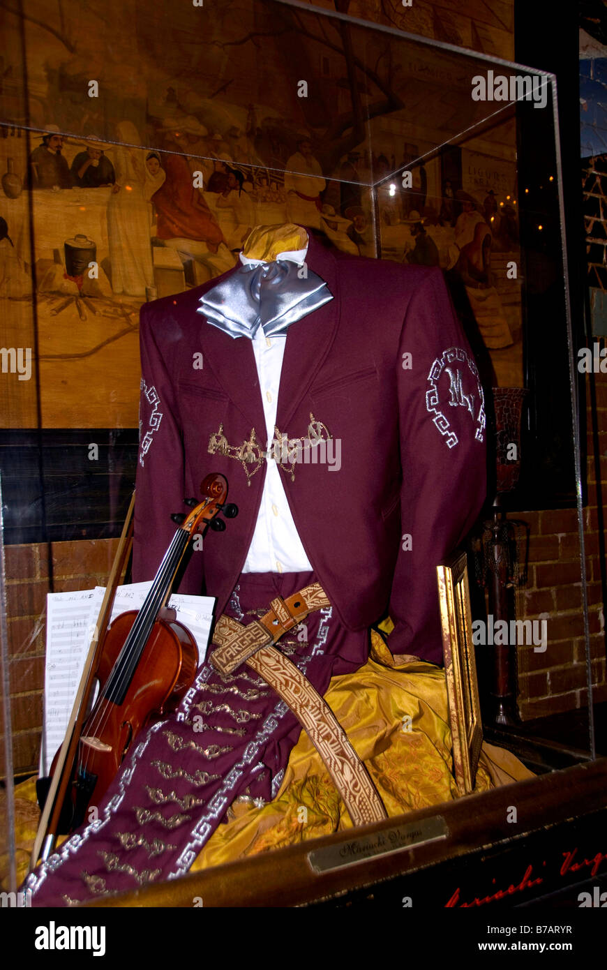 Mariachi Band Kostüm Mi Tiera Restaurant San Antonio, Texas Stockfoto