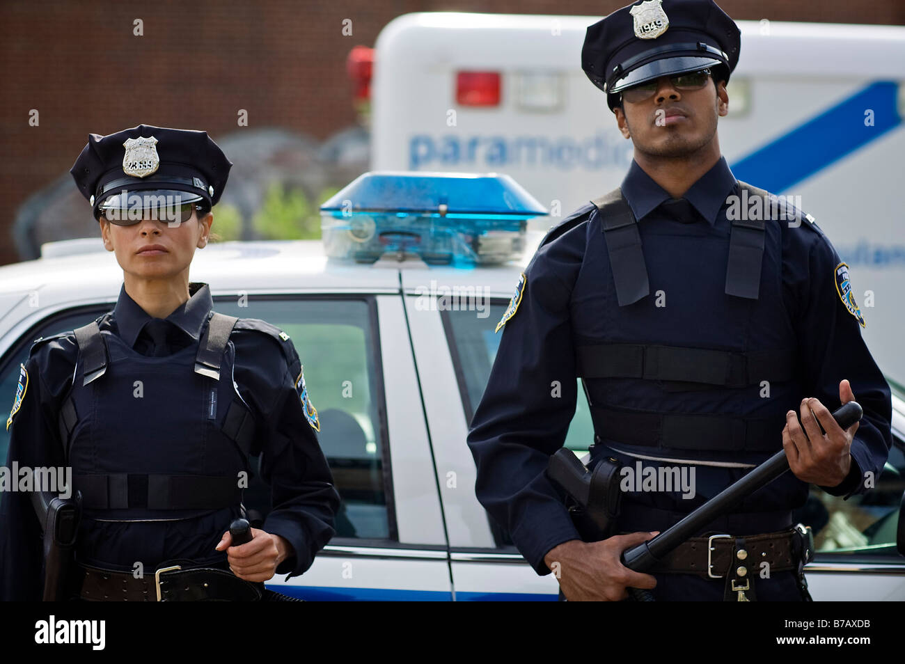 Porträt von Polizeibeamten Stockfoto