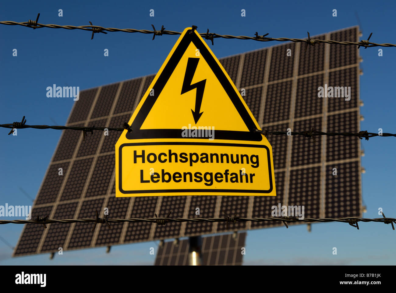 Solarenergie-Kraftwerk, in dem Dorf Barver, Niedersachsen, Deutschland. Stockfoto