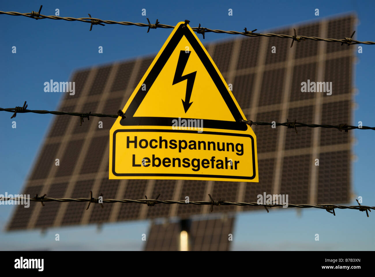 Solar Energie Kraftwerk, Niedersachsen, Deutschland. Stockfoto