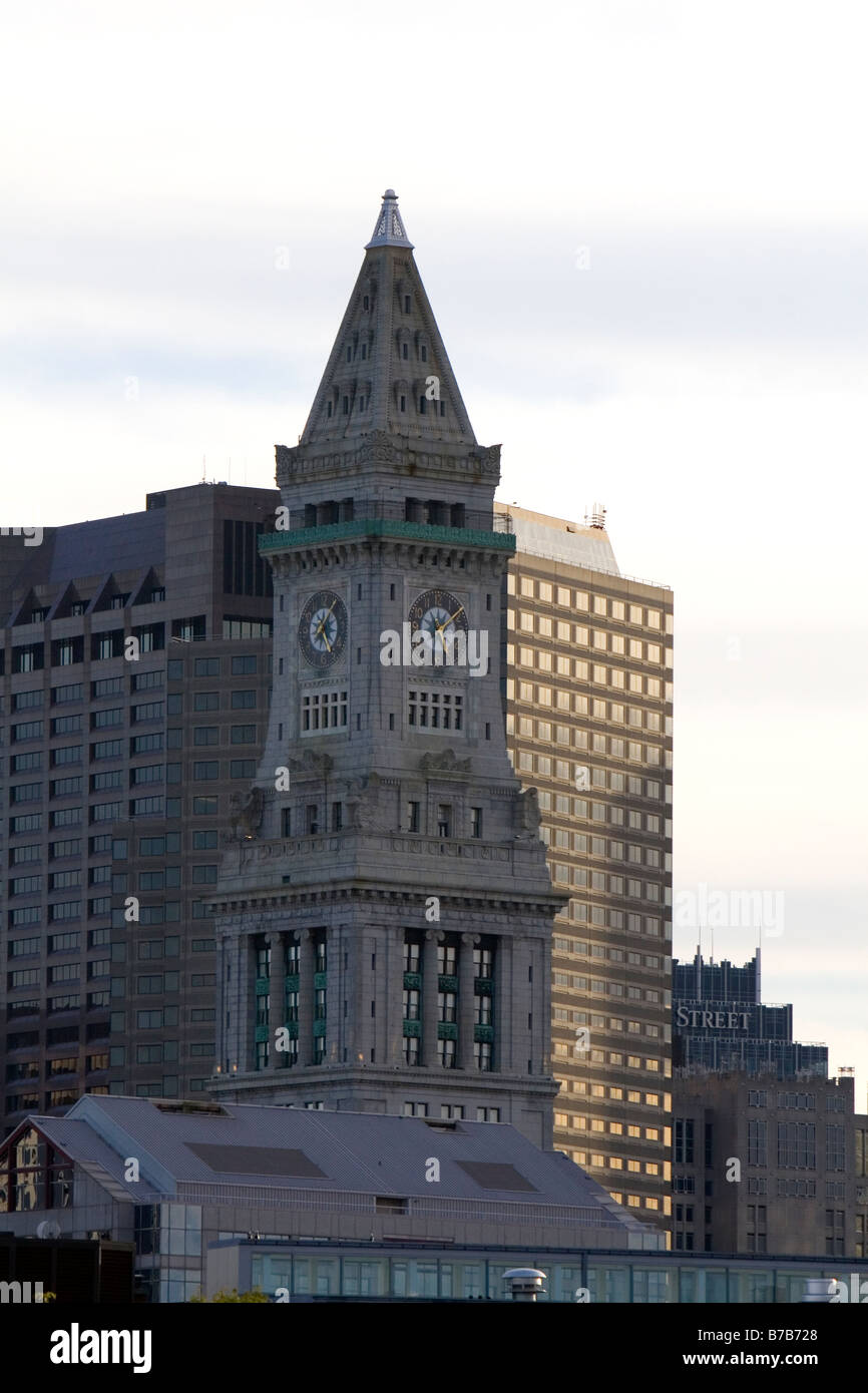 Custom House Tower in der Nähe der Financial District von Boston Massachusetts, USA Stockfoto