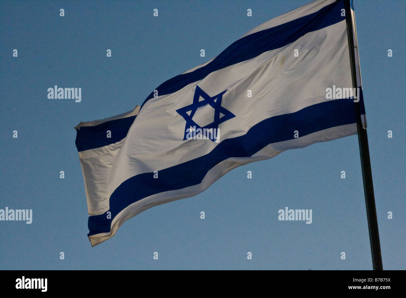 Flagge von Israel Stockfoto