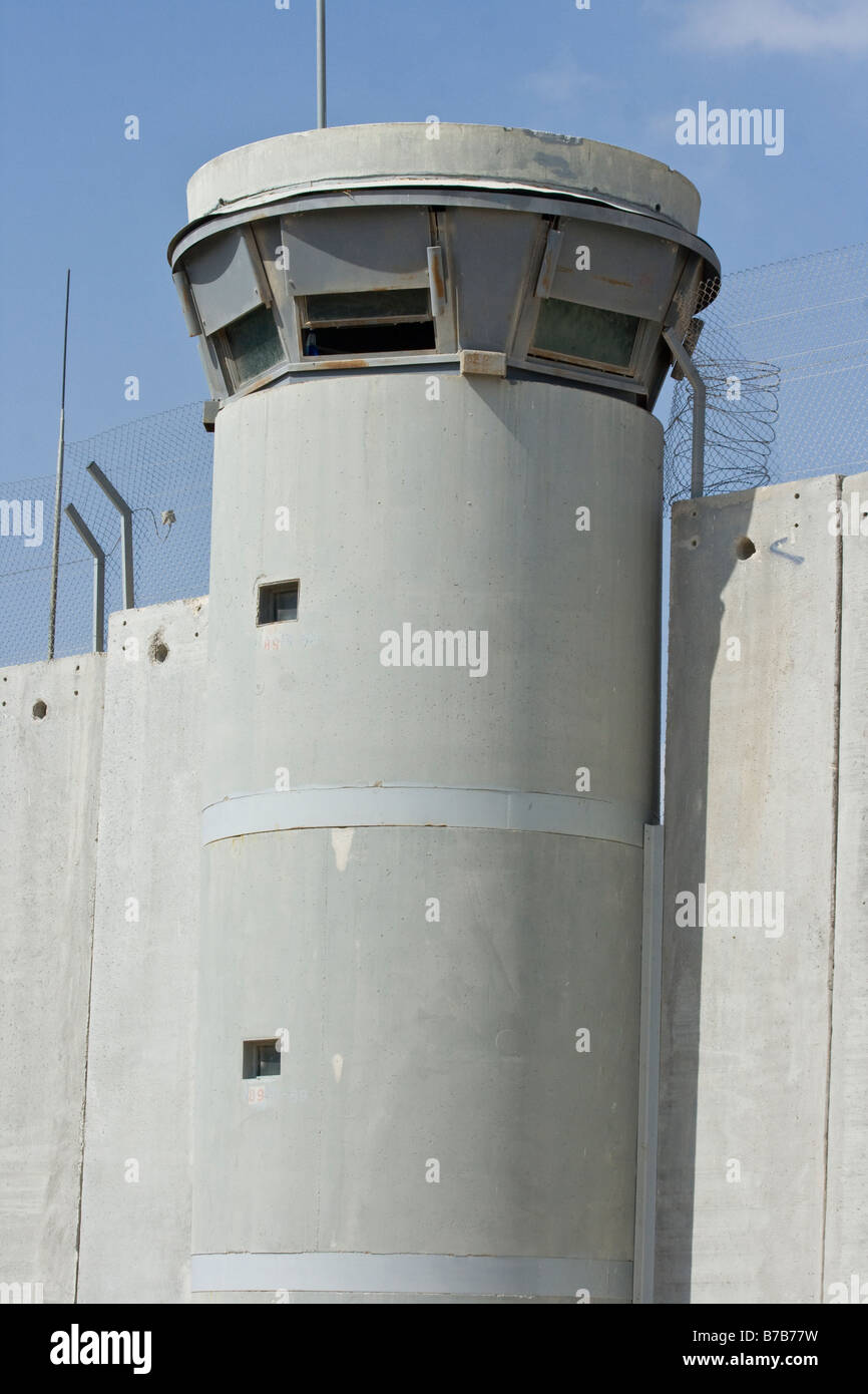 Israelischen Sicherheitszauns außerhalb Bethlehem im Westjordanland Stockfoto