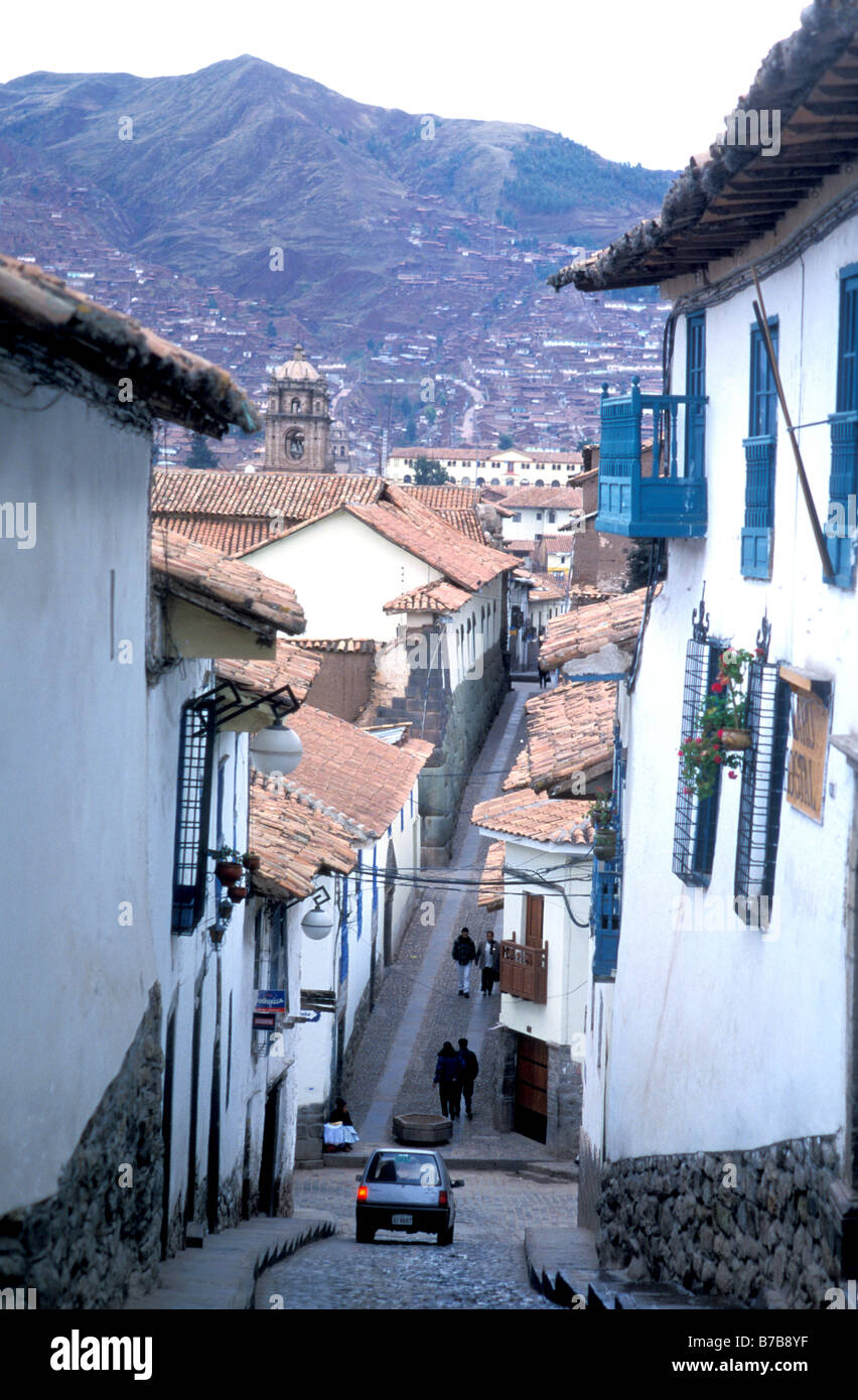San Blas Straße Cusco Heiliges Tal Peru Stockfoto