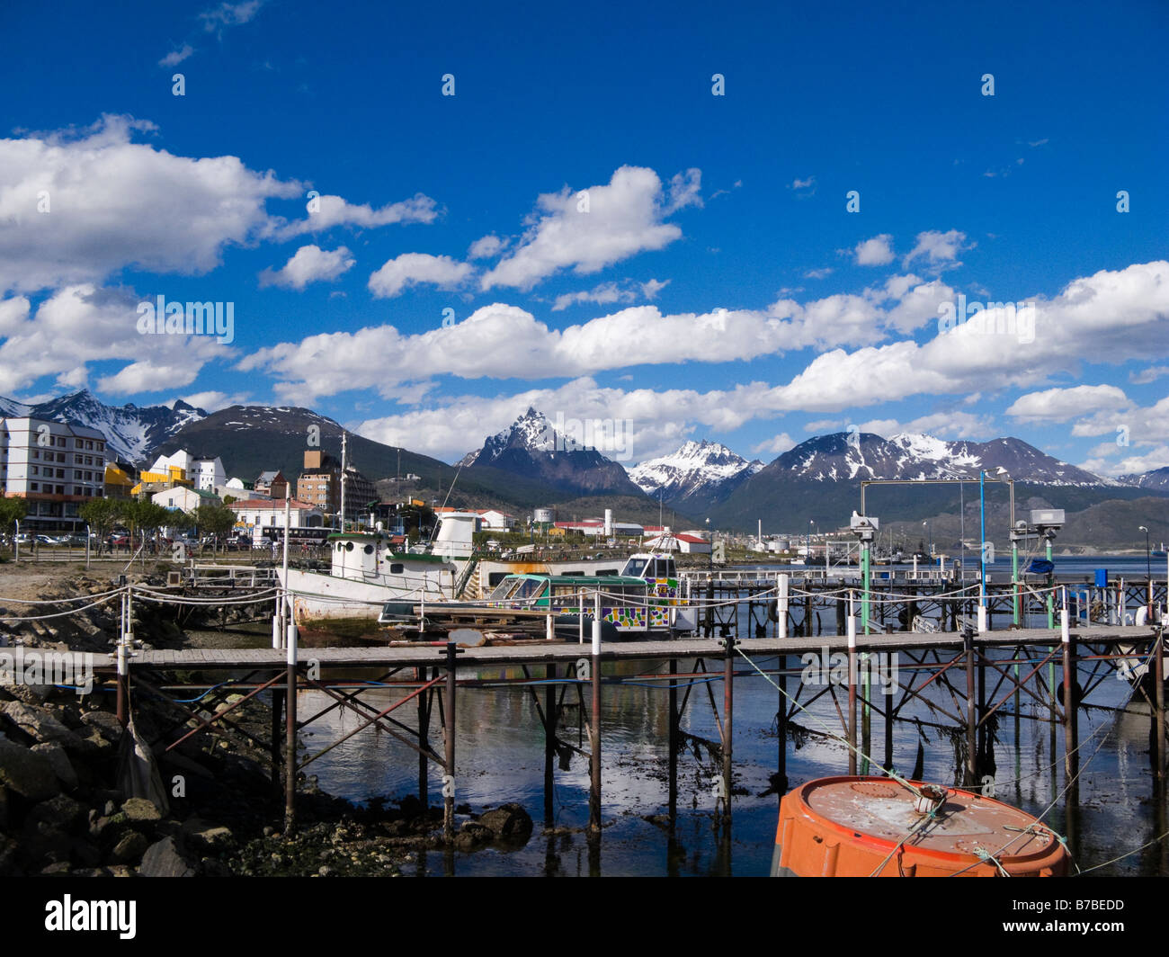 Pier Ushuaia Patagonien Tierra de Fuego Provinz Argentinien Südamerika Stockfoto