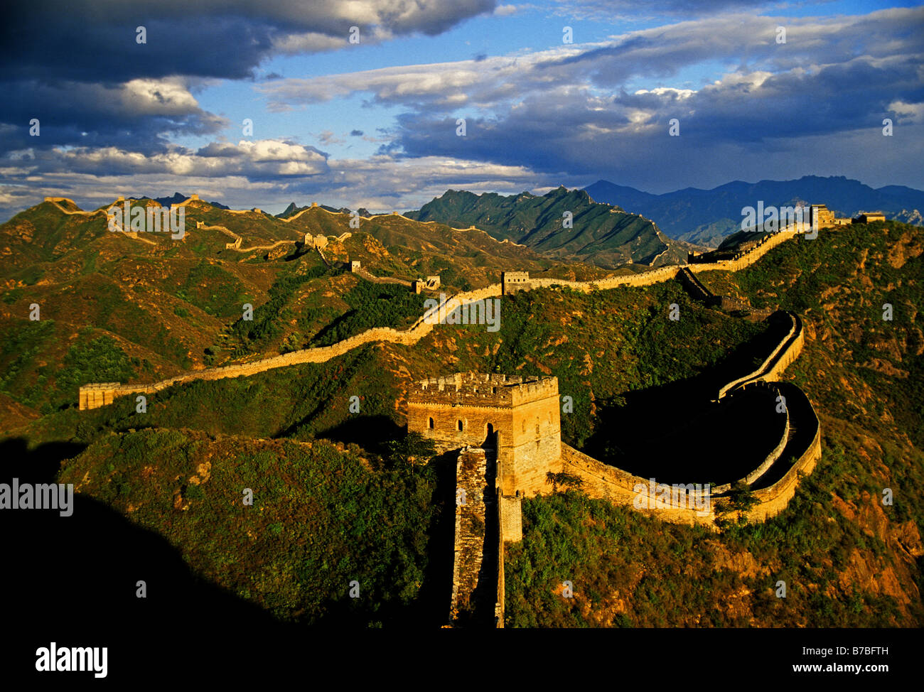 Große Mauer bei Jin Shan Ling, nordöstlich von Peking Stockfoto