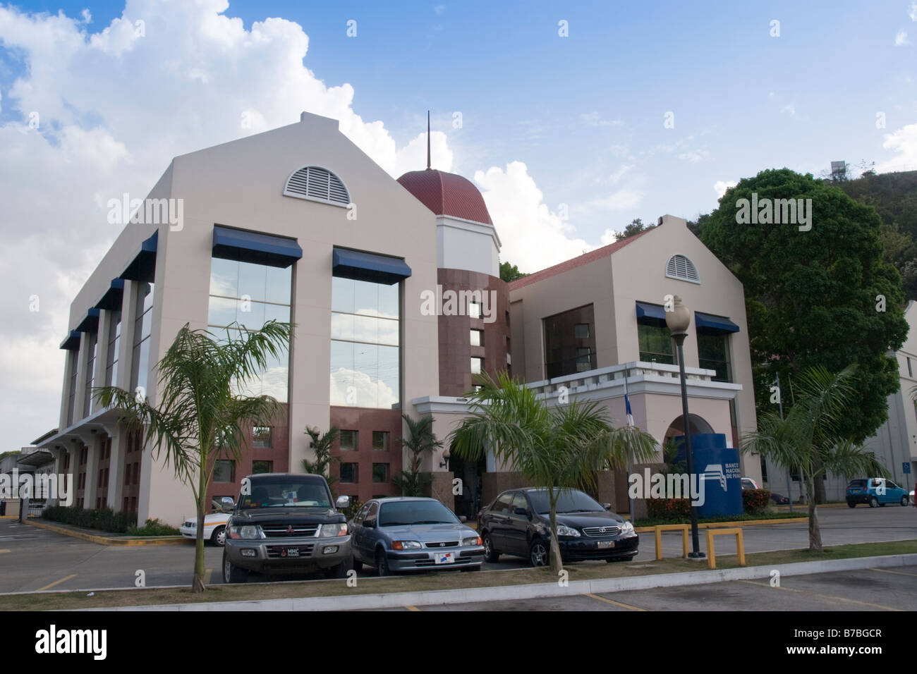 Panamas Nationalbank Balboa Zweig. Panama City, Republik von Panama, Mittelamerika Stockfoto