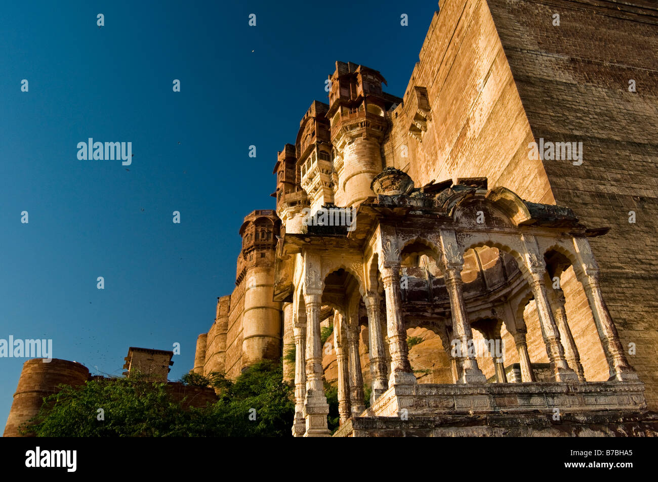 Meherangarh Fort. Jodhpur. Rajasthan. Indien. Stockfoto