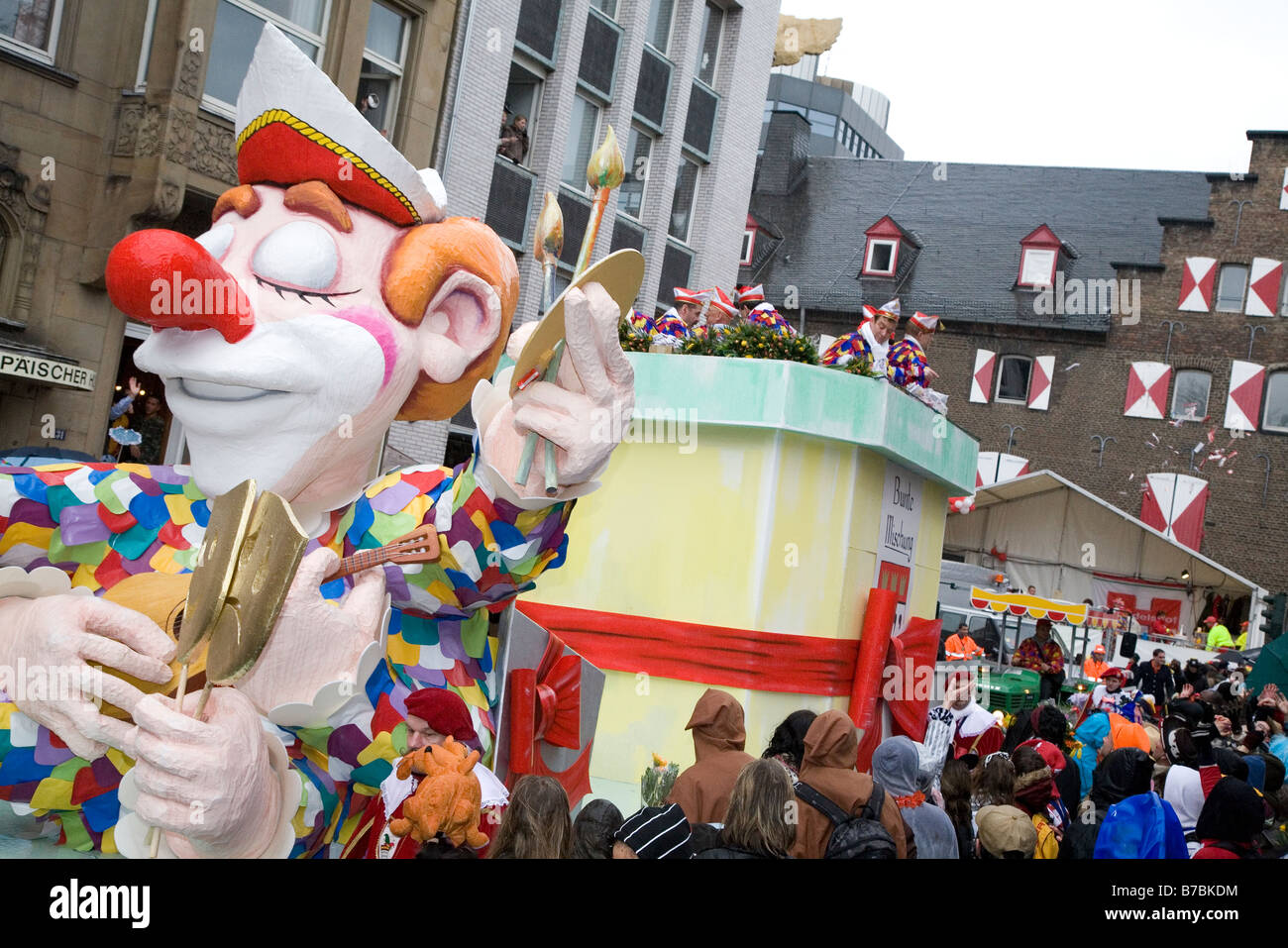 Karnevalsumzug mit riesige Marionetten in Köln, Köln Stockfoto