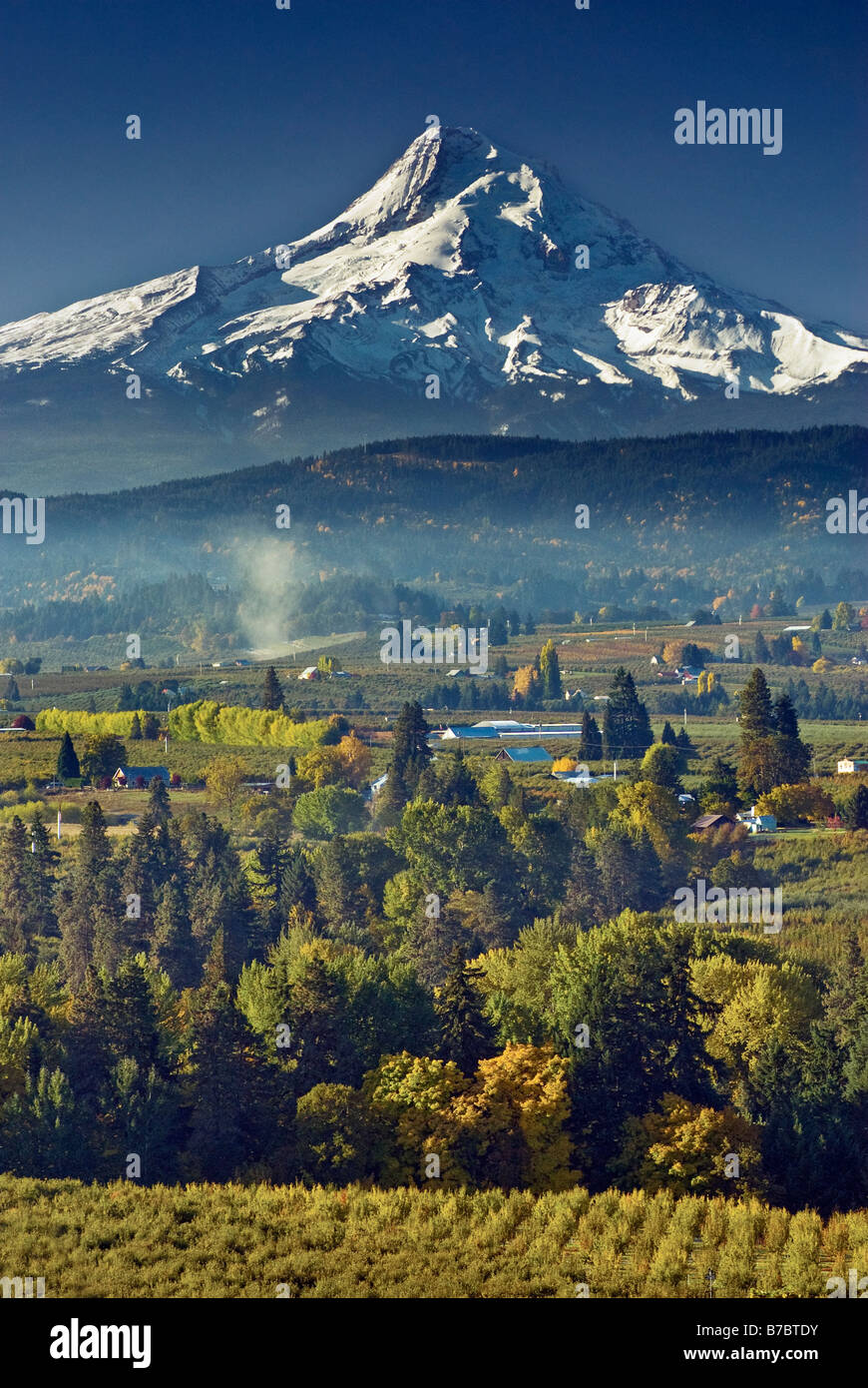 Mount Hood Vulkan vom Panorama Point County Park in Hood River, Oregon USA Stockfoto