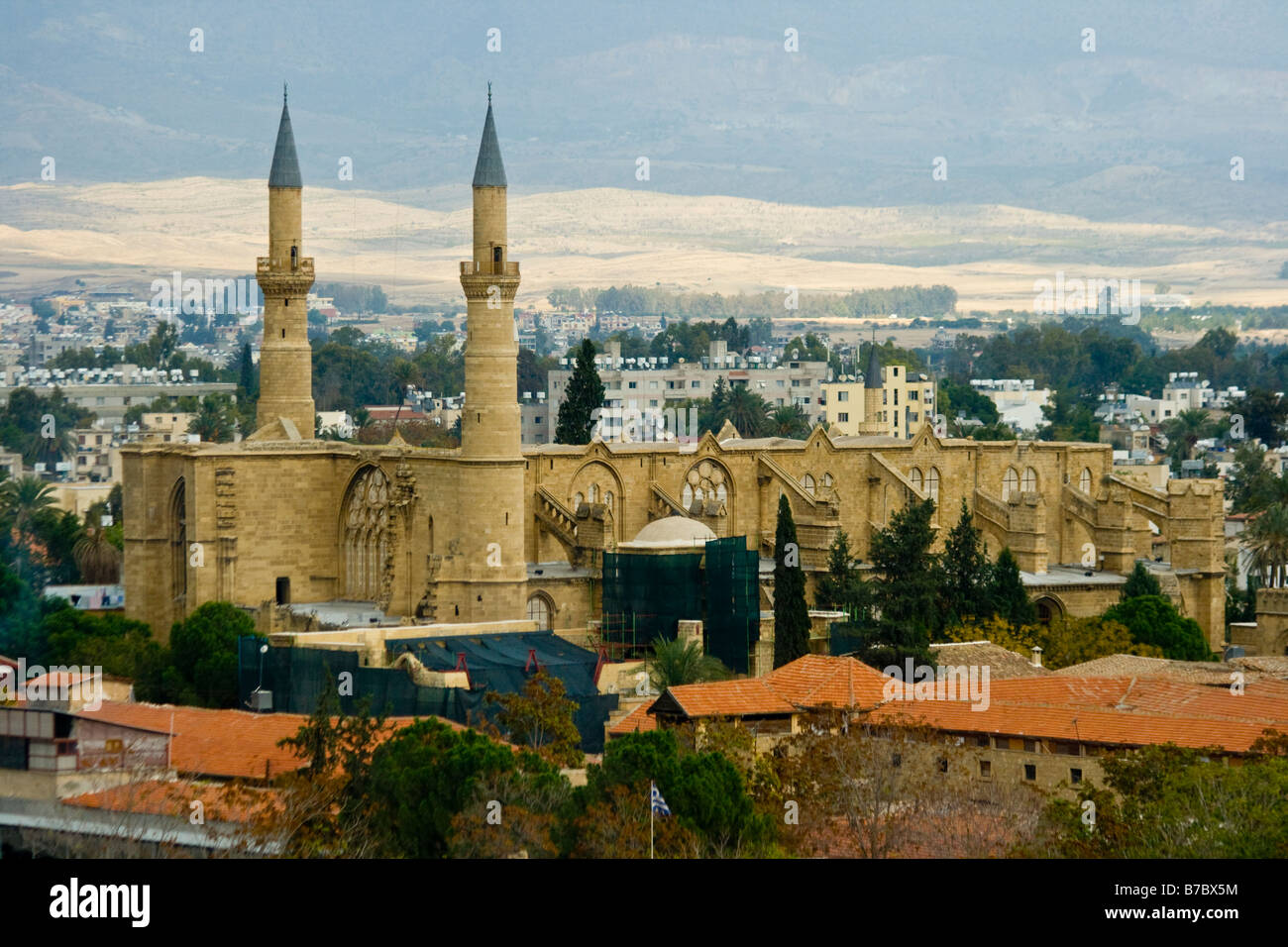 Selimiye Moschee früher St. Sophia Cathedral in Nicosia Zypern Stockfoto