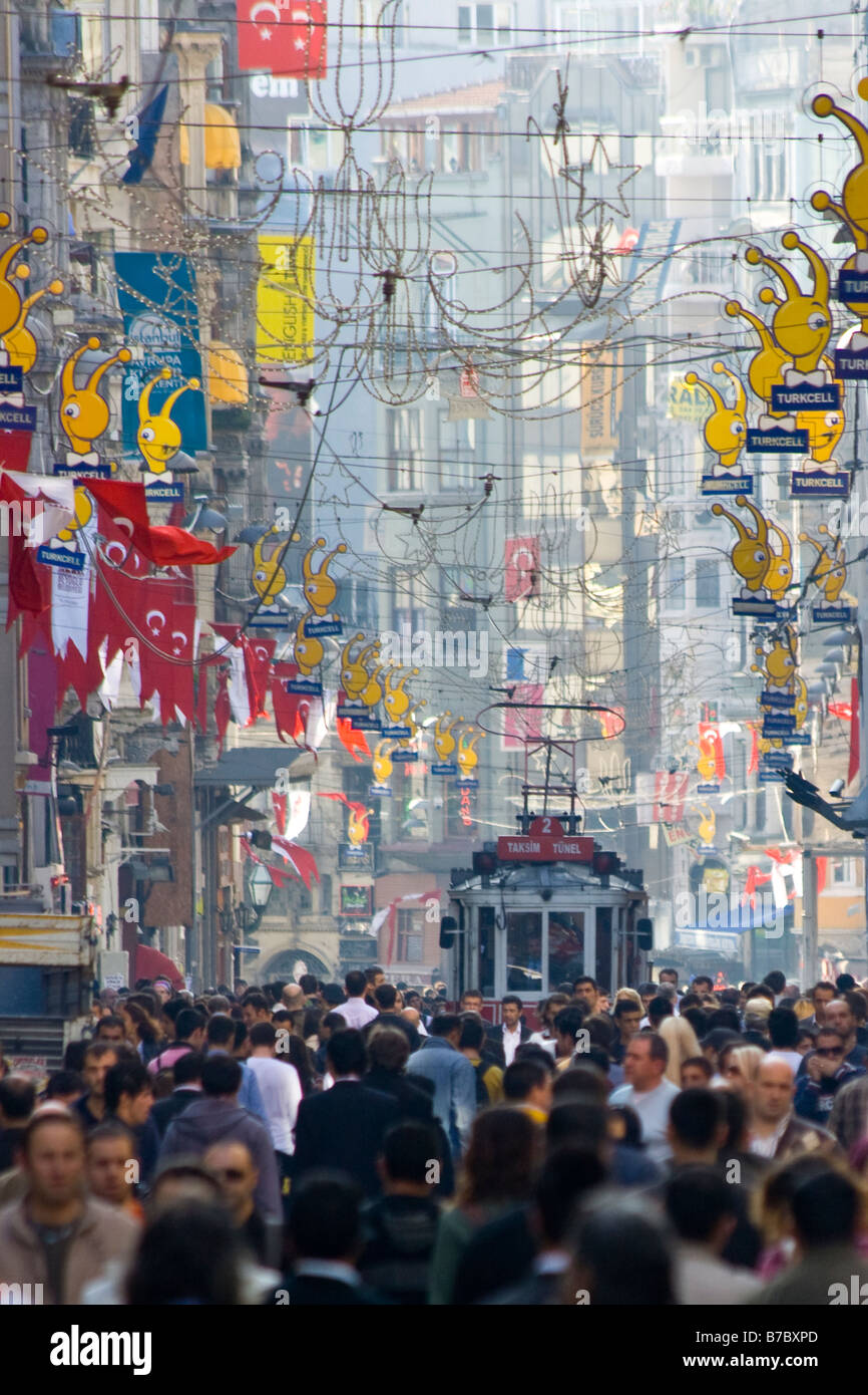 Istiklal Caddesi in Istanbul Türkei Stockfoto