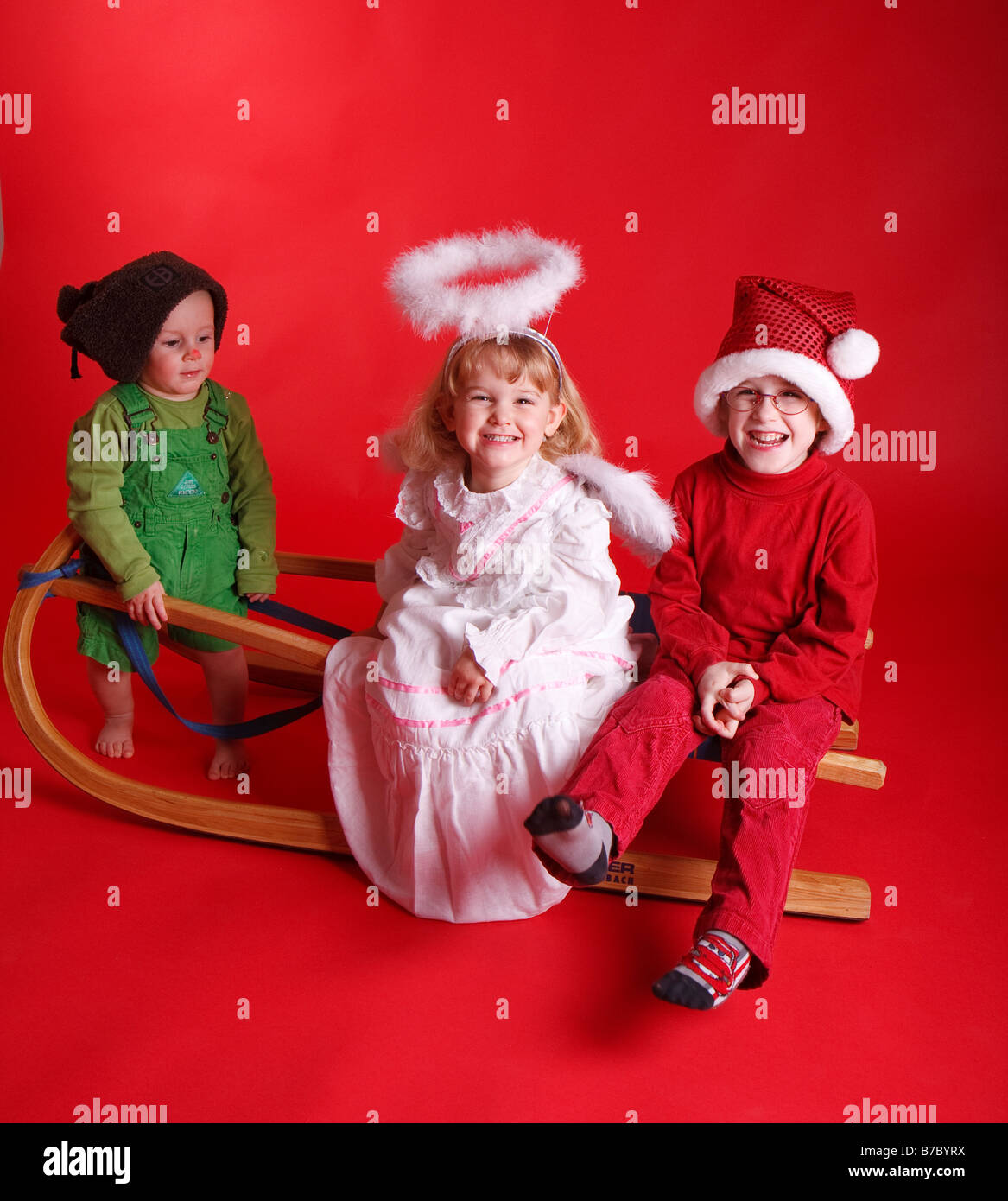 Christkind, Weihnachtsmann und Weihnachten gnome Stockfoto