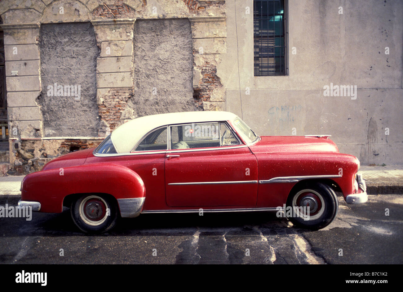 51 Chevrolet deluxe Skyline Montevideo Uruguay Stockfoto