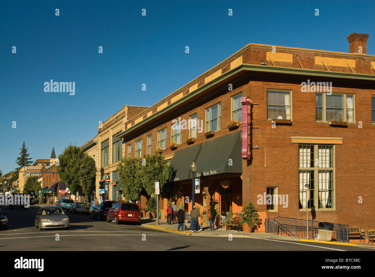 State Street in Hood River an der Columbia River Gorge Oregon USA Stockfoto