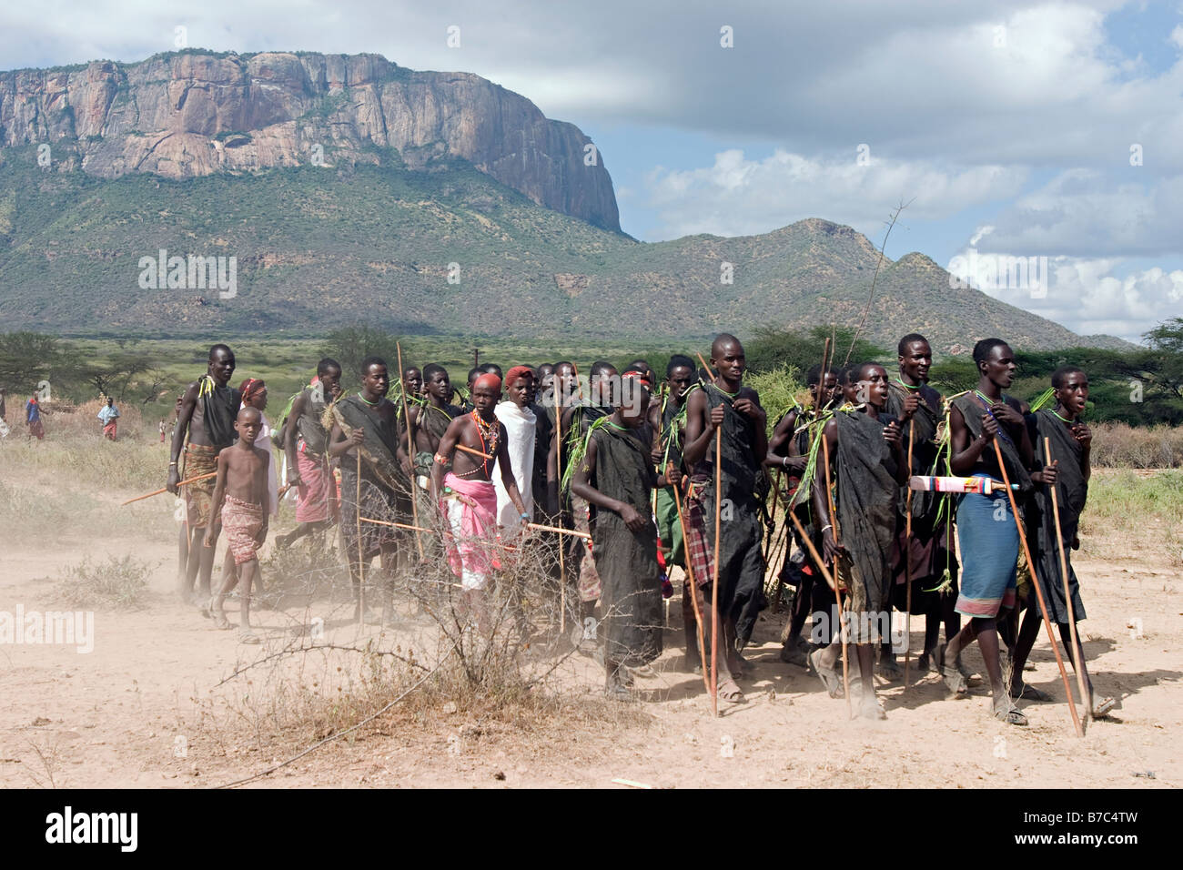 Samburu Beschneidung Ritual Stockfoto