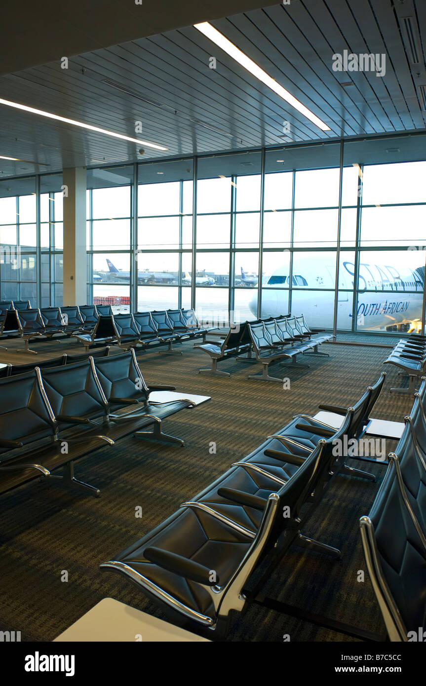 Leer-Lounge am Dulles International Airport Stockfoto