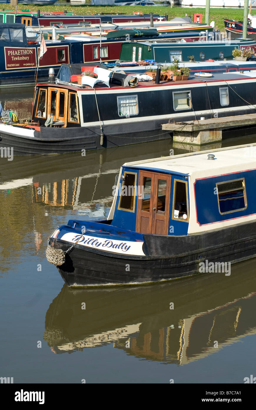 Flussschiffen auf die Severn bei Tewkesbury, Gloucestershire, England Stockfoto