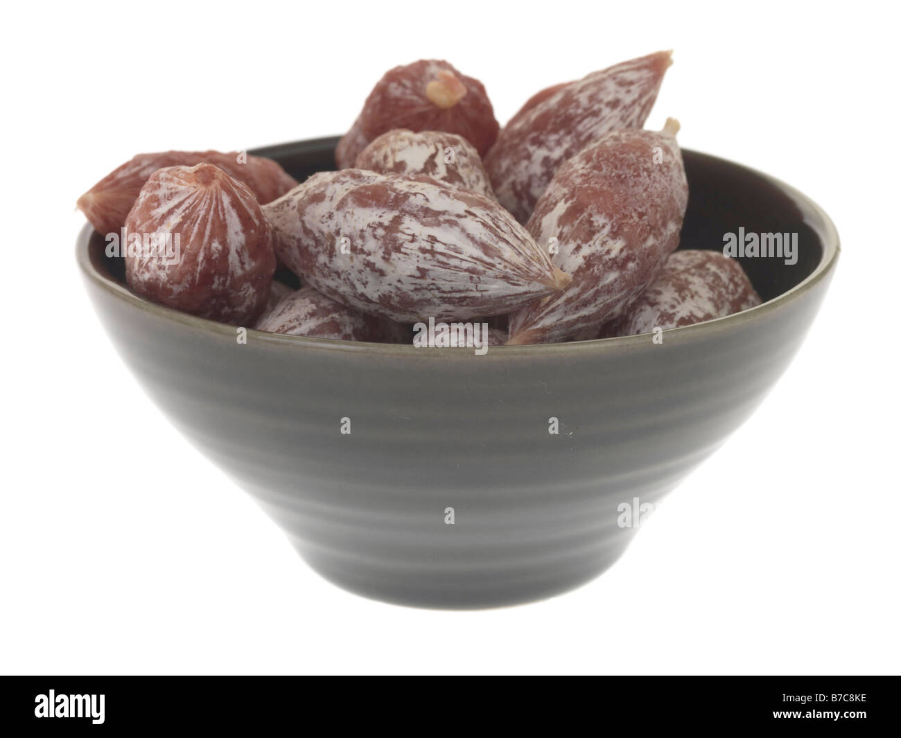 Cocktail-Salami Wurst Stockfoto