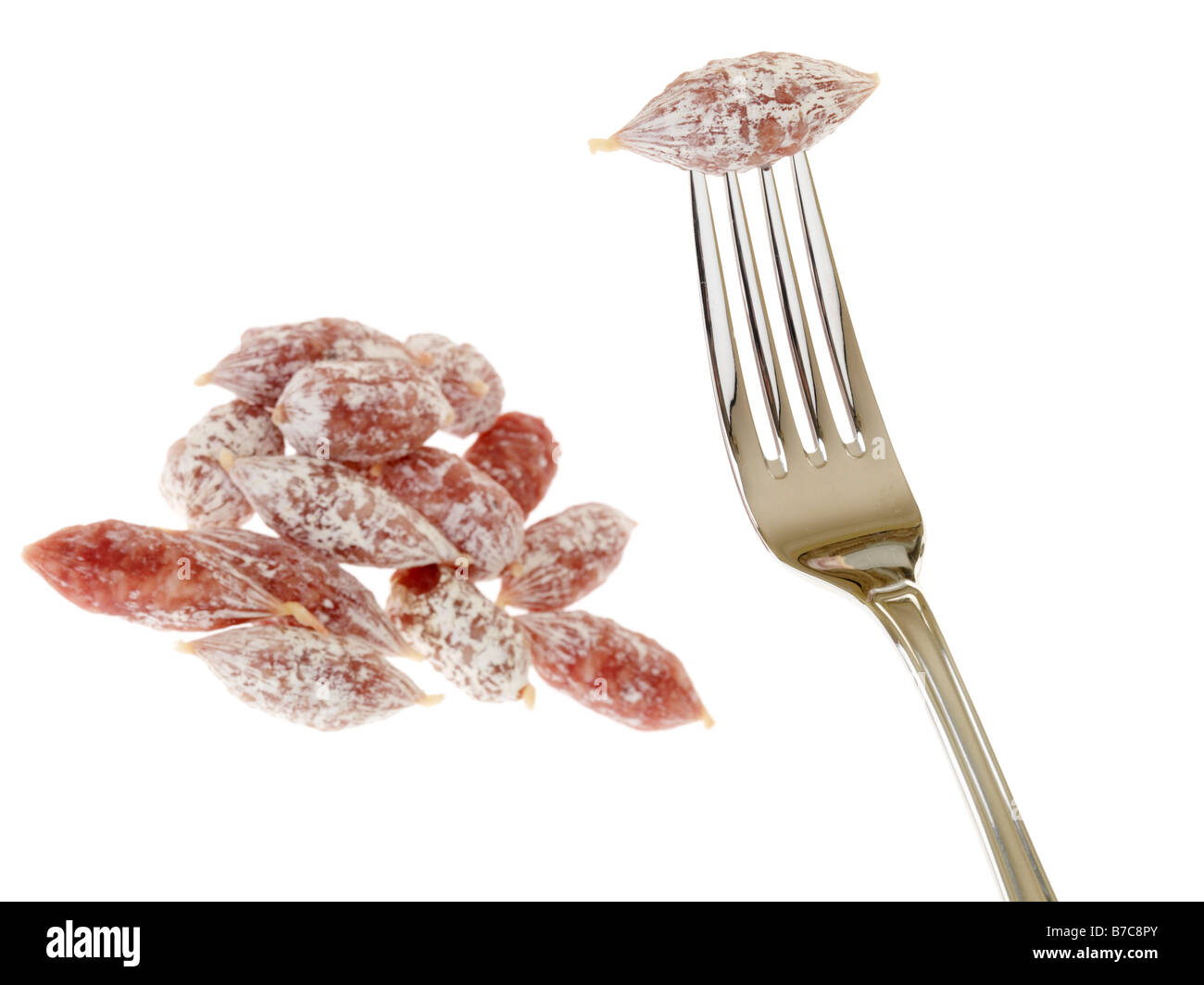 Cocktail-Salami Wurst Stockfoto