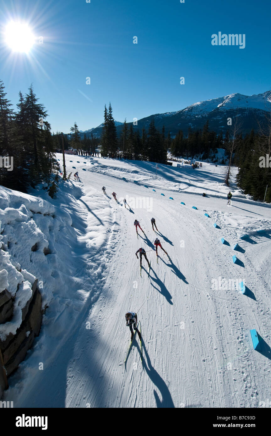 World Cup Nordic Event im 2010 Whistler Olympic Park Stockfoto