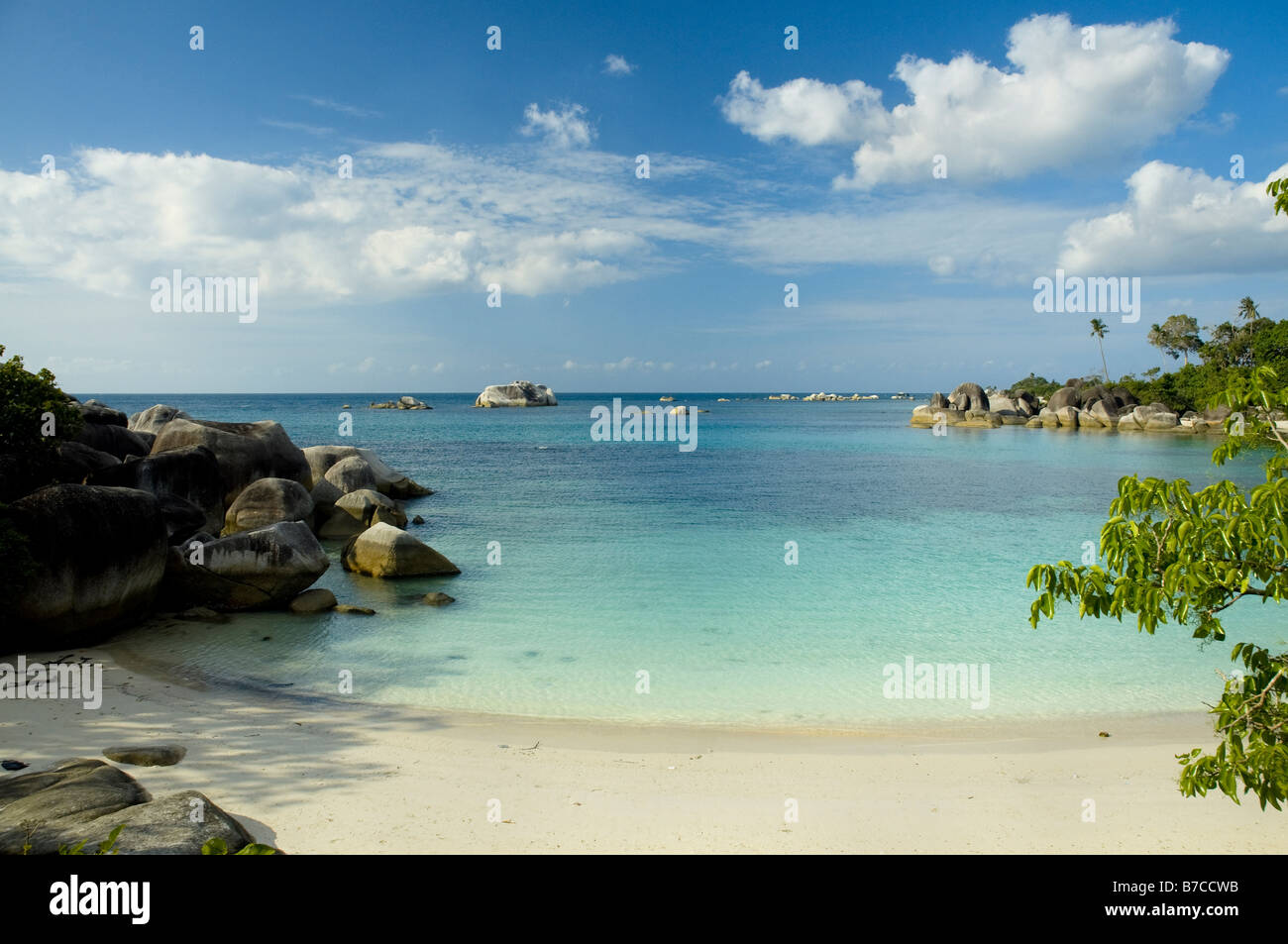 Belitung Landschaft Bilik Beach, Tanjung Tinggi Stockfoto