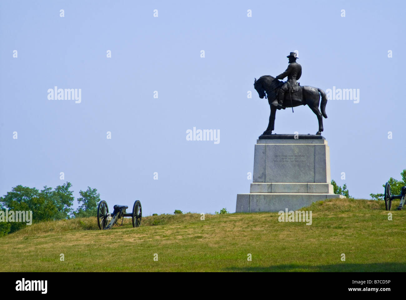 Memorial Statue von Generalmajor Oliver Howard Gettysburg Nationalpark in Gettysburg, Pennsylvania, USA Stockfoto