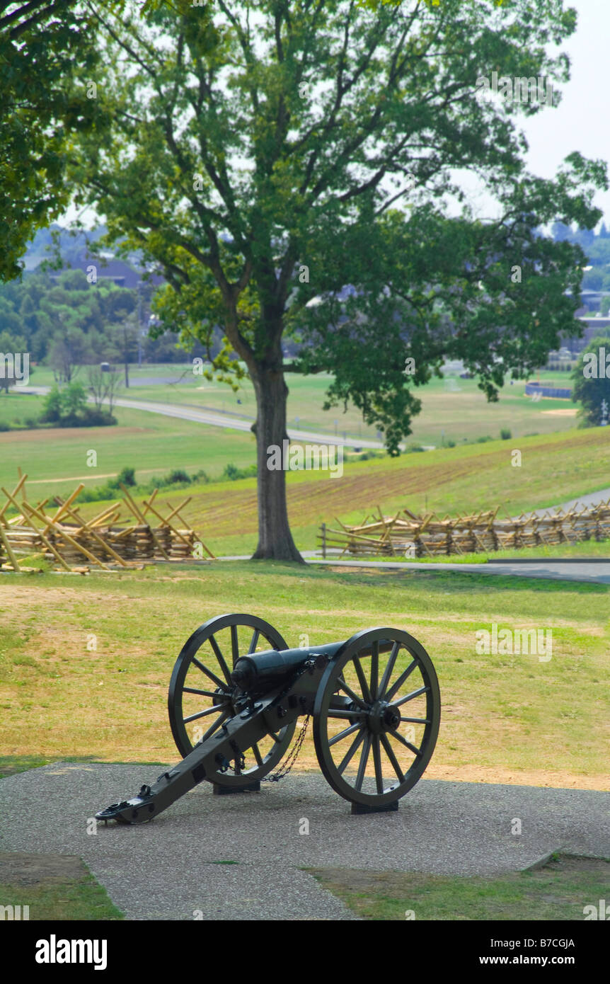 Canon bei Gettysburg National Park, Gettysburg, Pennsylvania, USA Stockfoto