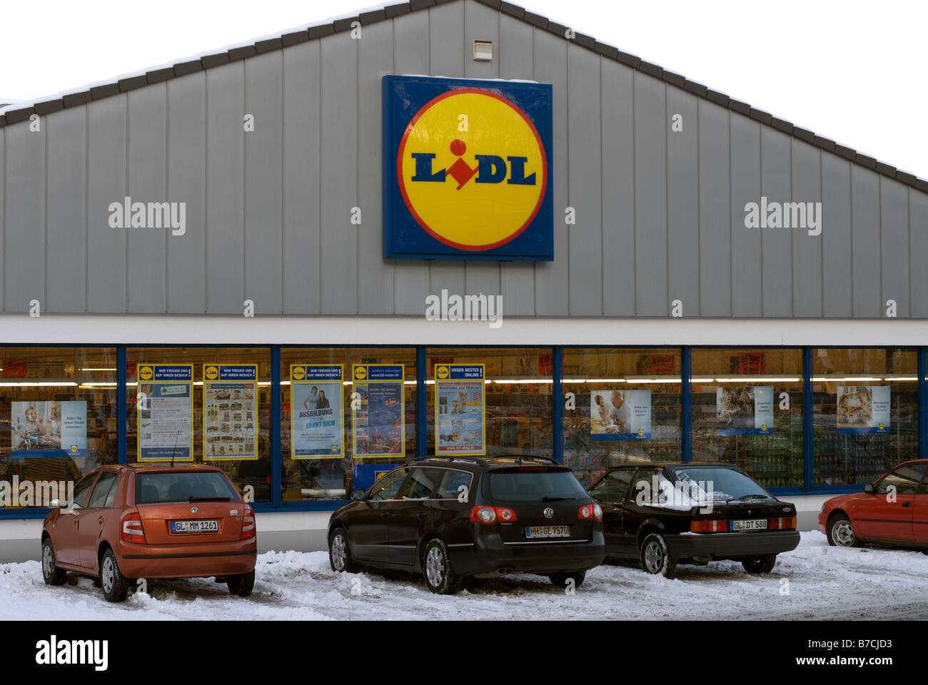 Lidl-Supermarkt, Leichlingen, Nordrhein-Westfalen, Deutschland. Stockfoto