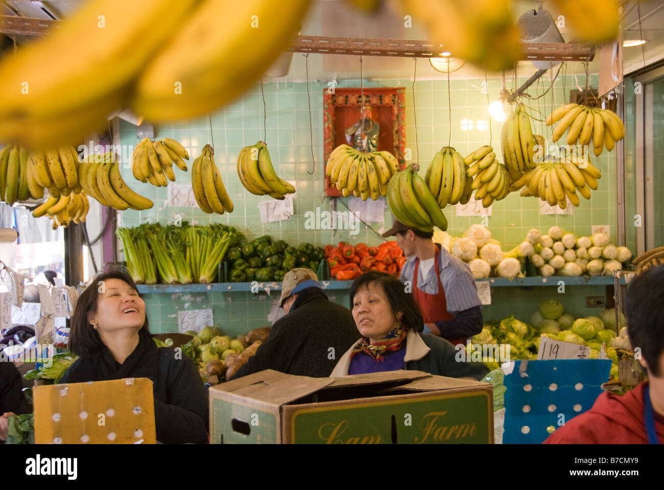 Open-Air-Markt in Chinatown befindet sich in San Francisco, Kalifornien Stockfoto