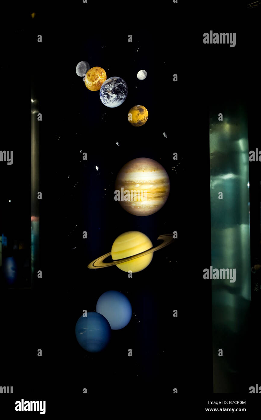 Darstellung des Sonnensystems Stockfoto