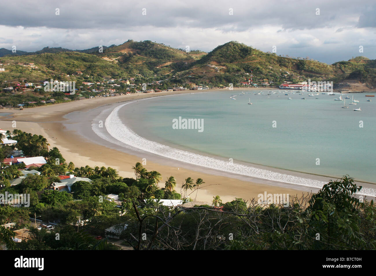 Strand und Dorf San Juan del Sur, Nicaragua, San Juan Del Sur Stockfoto