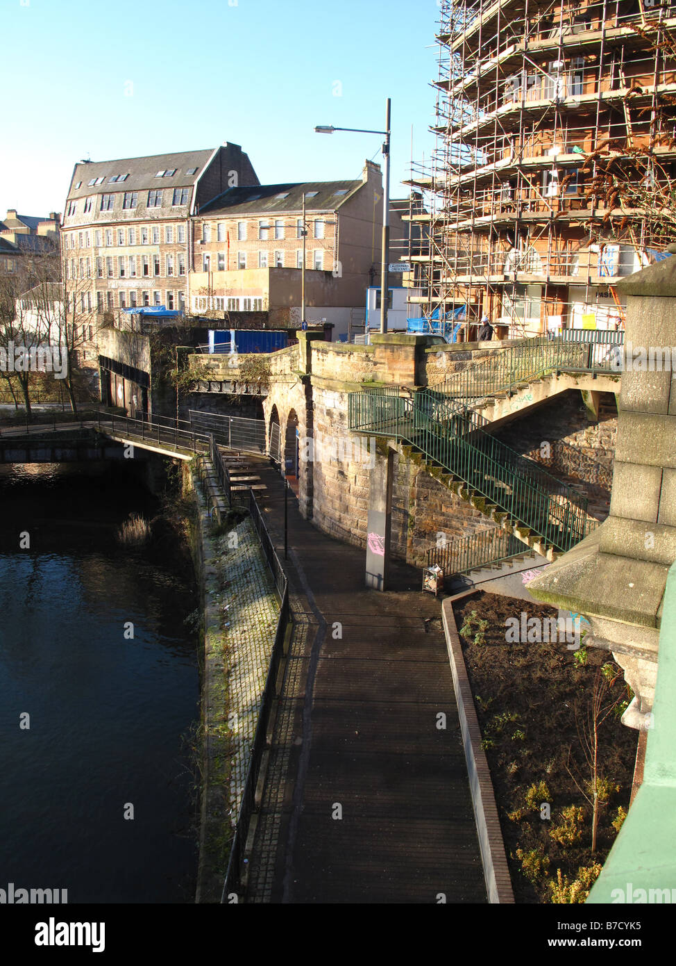 River Kelvin Kelvinbridge Glasgow Stockfoto