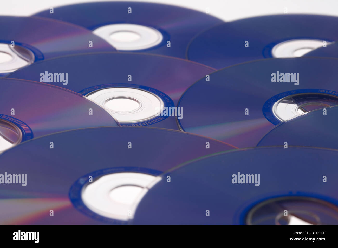 Haufen von alten CDs Stockfoto