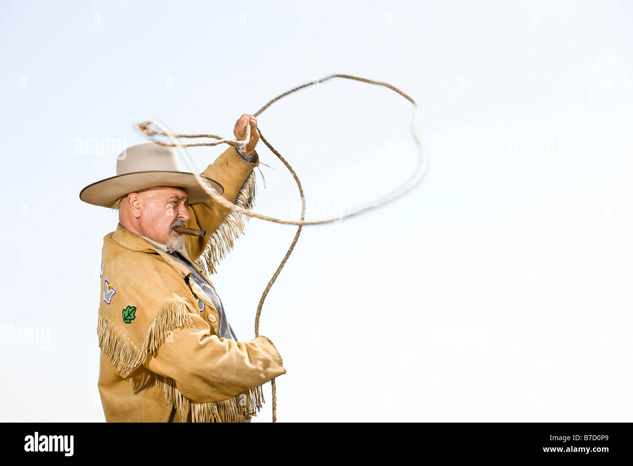 Ein Cowboy Lasso werfen Stockfotografie - Alamy