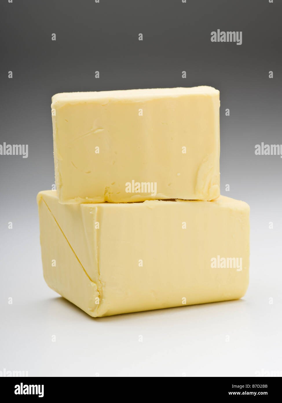 Zwei Stück butter Stockfoto