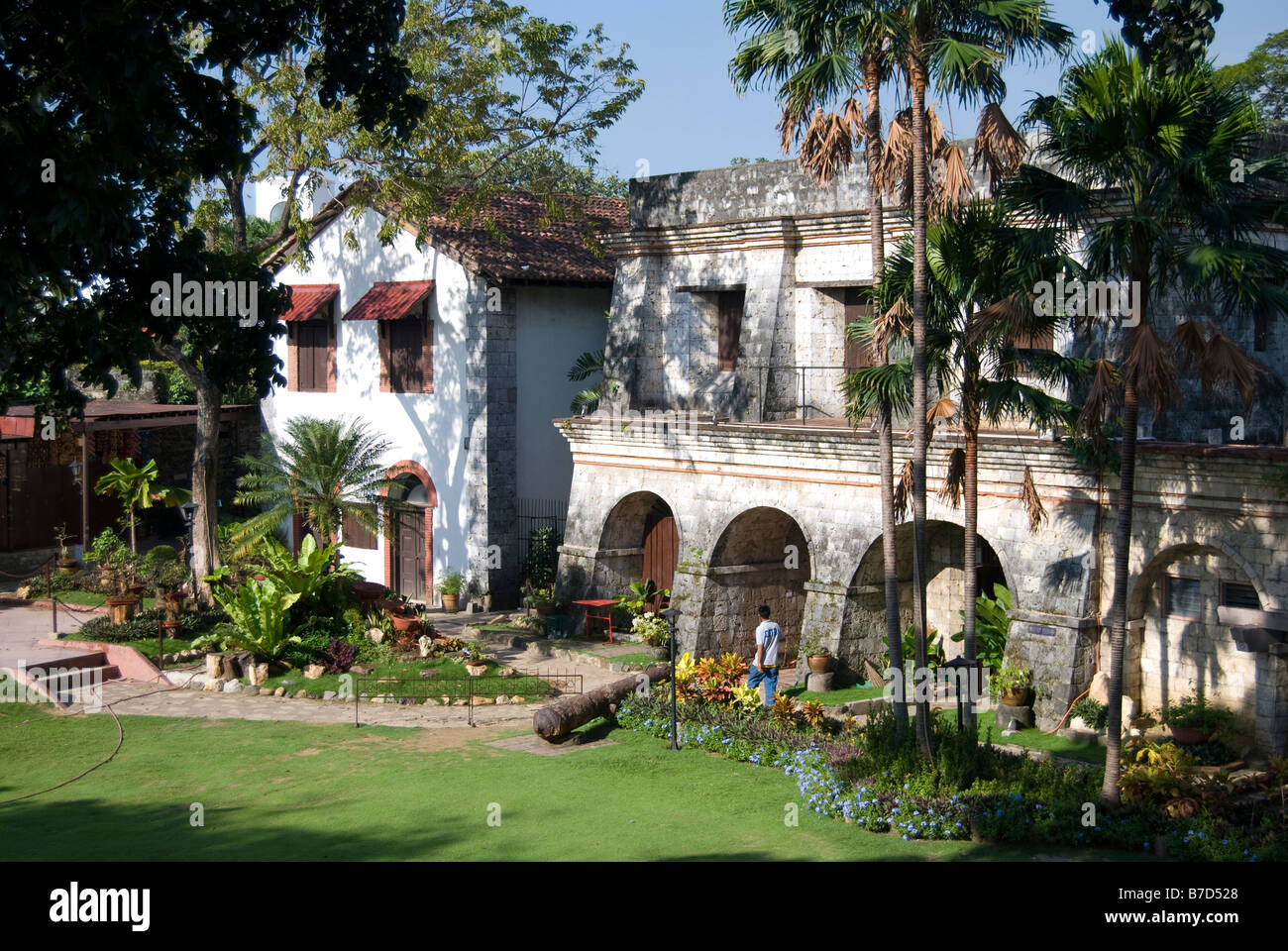 Innenhof, Fort San Pedro, Cebu City, Cebu, Visayas, Philippinen Stockfoto