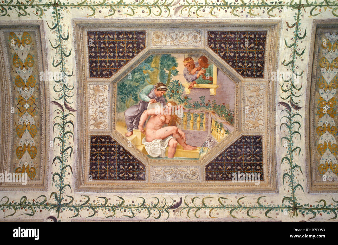 David Loggia, Palazzo Te, Mantua, Lombardei, Italien Stockfoto